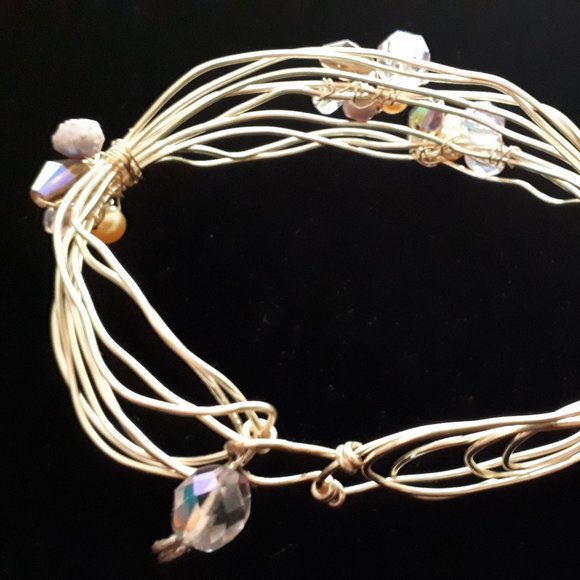 Silver Beaded Bracelet Handmade - Picture 4 of 6